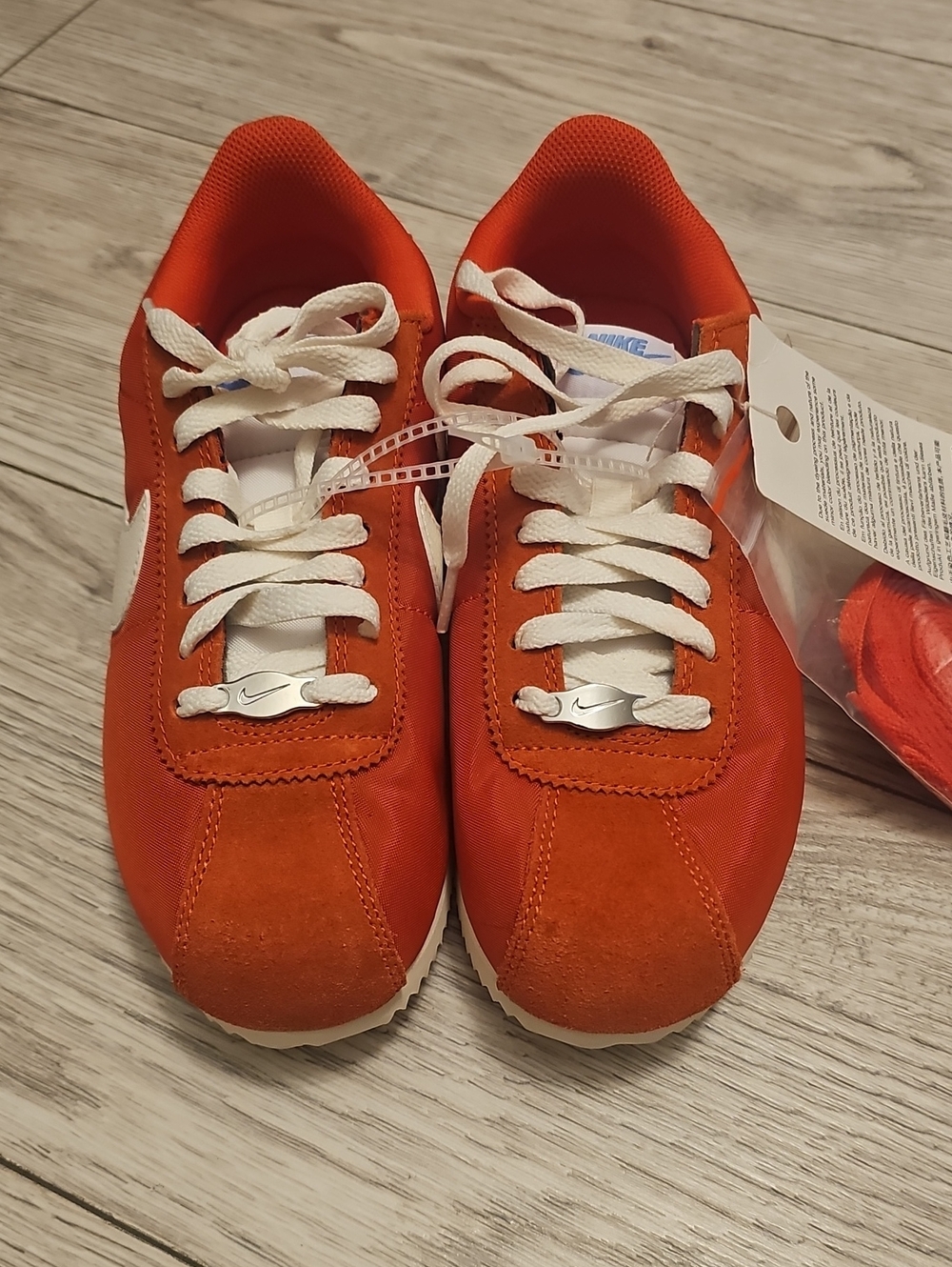 Nike Women Orange and White Retro Sneakers New Size 8